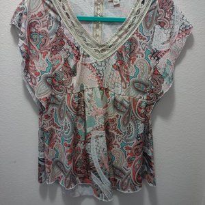 Paisley Butterfly short sleeve Top